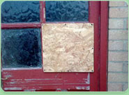 boarded up Kirkburton